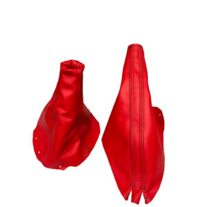 Torch Red Leather Emergency Brake & Shift Boot Cover For Ford Mustang GT 1994 1995 1996 1997 1998 1999 2000 2001 2002 2003 2004