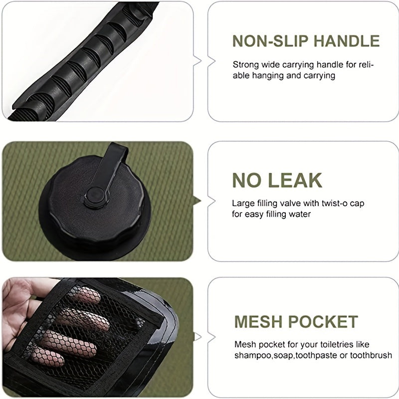 Solar Camping Shower Bag with Hose & Head - Imagem 3