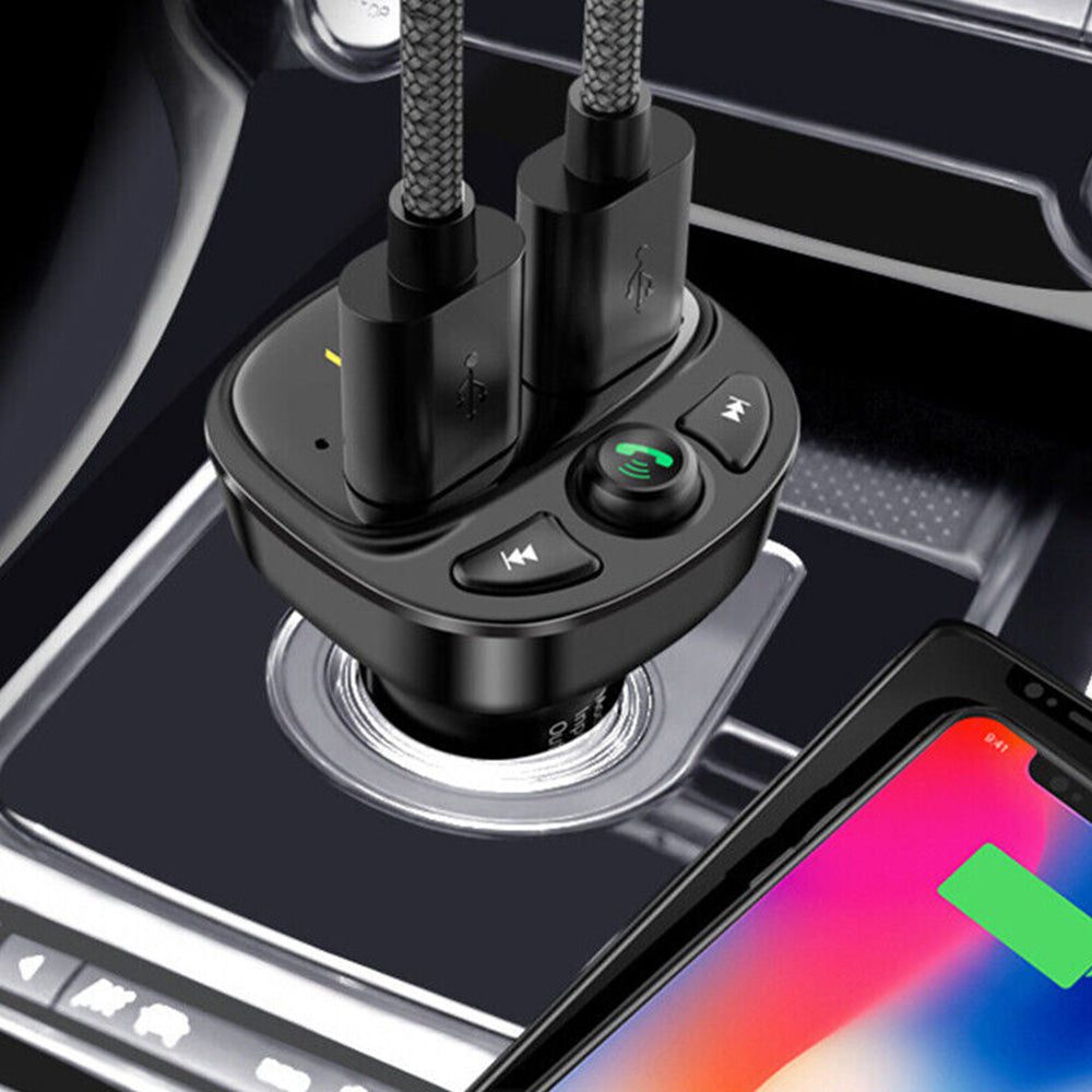 286c150b46a1a3f7d7841703c563bb19.jpg Car Phone Charger FM Transmitter Suitable for iPhone Samsung - Imagem 3
