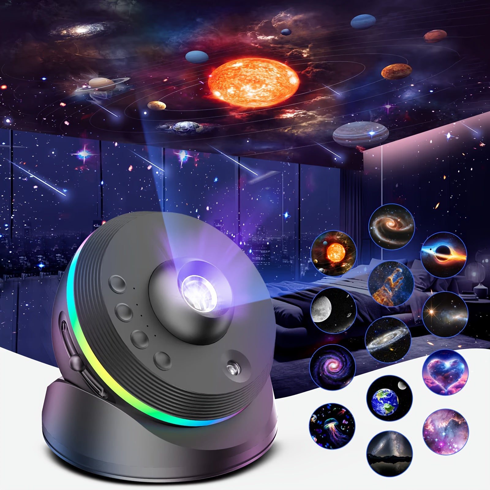 57b483e6-45d3-402e-a5ad-13027da1cd96.jpg Galaxy Projector Light with USB and 13 Film Modes - Imagem 2