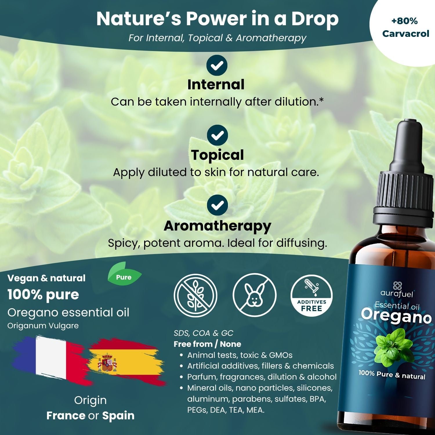 Carvacrol-and-uses-internal-topical-oregano-origanum-vulgare.jpg Oregano oil natural & pure - Imagem 2