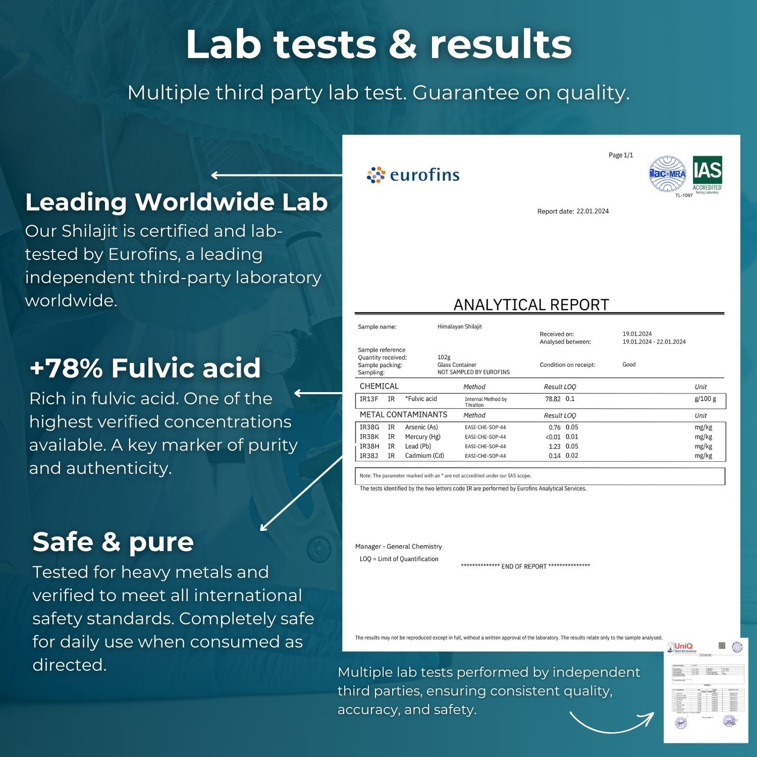 Lab-tests-and-results-through-world-leading-lab-Shilajit.jpg Pure Shilajit Resin from Himalaya - 100% authentic & purified - Imagem 3