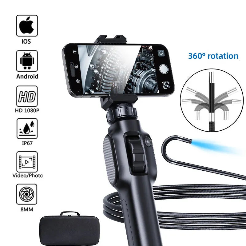 S378d5e3f7eb24686a37f34bf94a9995bE.jpg 8mm 360 Articulating Endoscope Camera Black - Imagem 2
