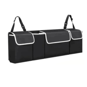 Car Trunk & Backseat Organizer High Capacity Multi Pocket Black