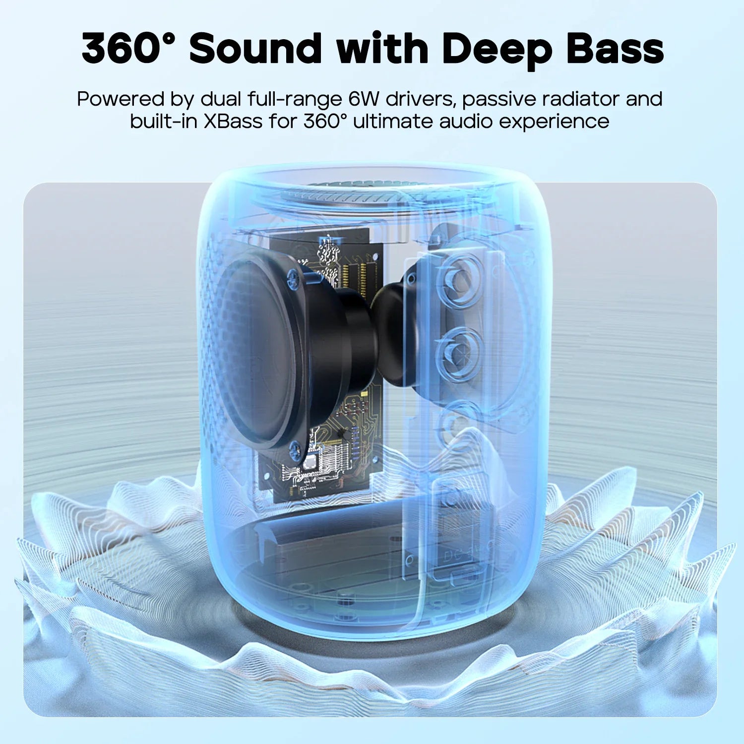 Mini Bluetooth Speake with Waterproof and 12H Playtime (Black) - Imagem 3