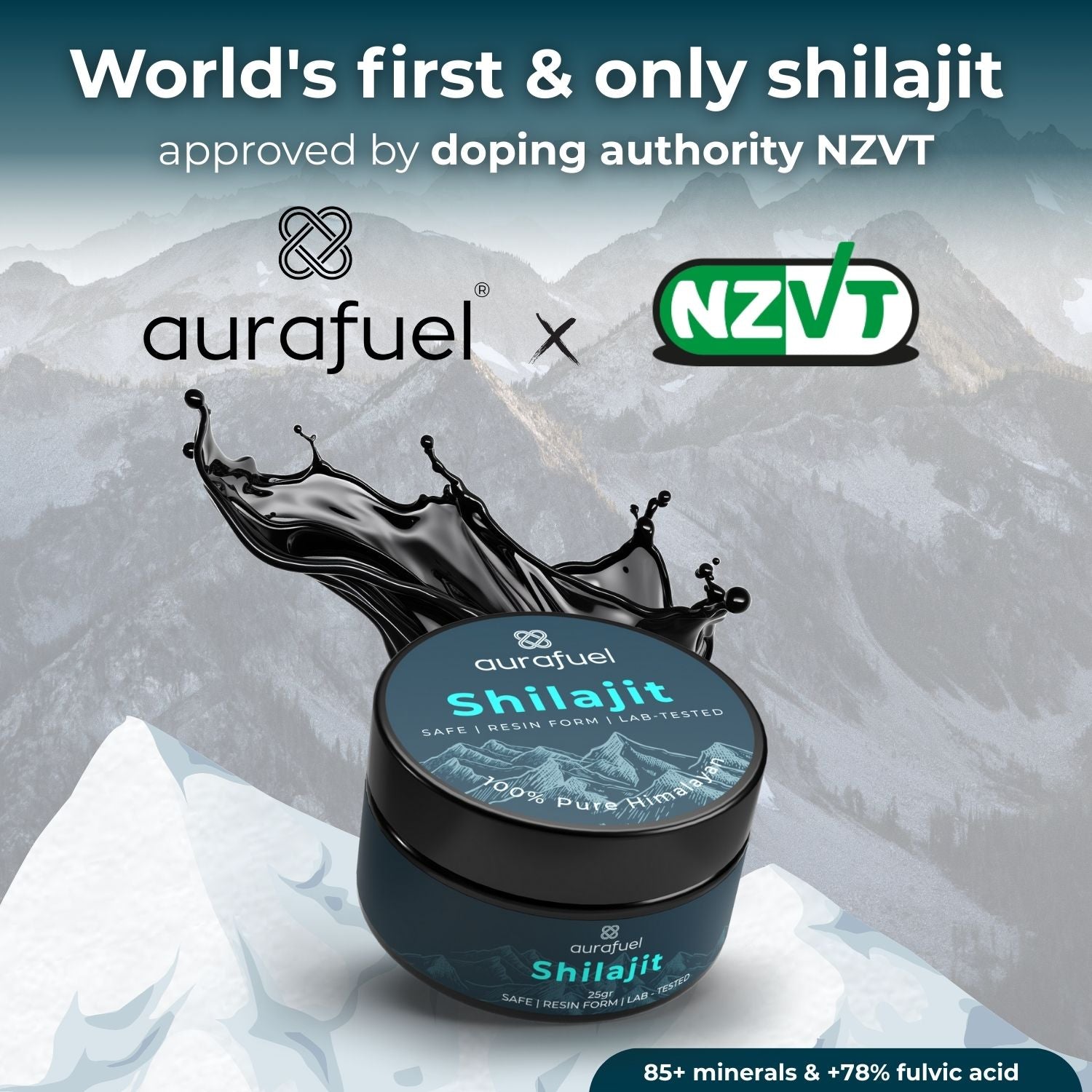 World-first-only-shilajit-approved-by-doping-authority-nzvt.jpg Pure Shilajit Resin from Himalaya - 100% authentic & purified - Imagem 2