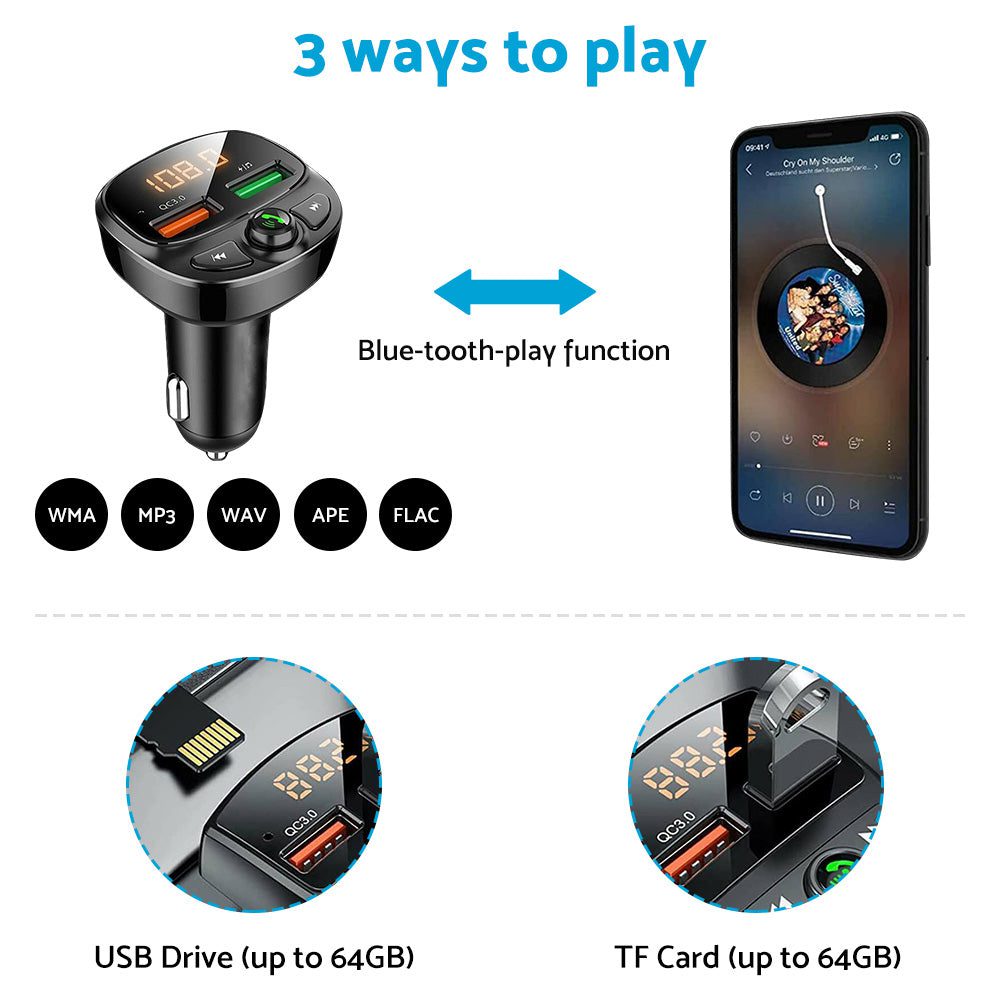 ab68ce15e74d4007caf41088b0b89709.jpg Car Phone Charger FM Transmitter Suitable for iPhone Samsung - Imagem 4