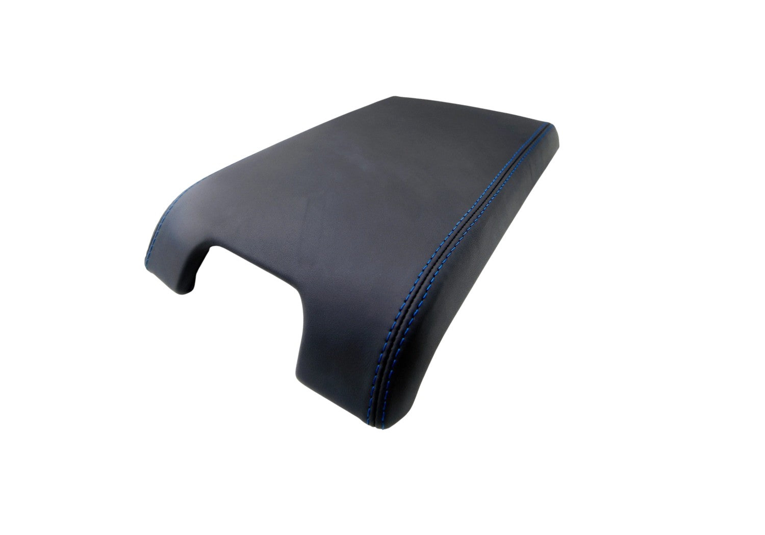 ford-f150-console-armrest-leather-blue-stitch_51f57c79-fbd3-475e-b6fb-1c41eb6d3465.jpg For 2009-2014 Ford F150 Raptor Black Leather Console Armrest Cover - Imagem 3
