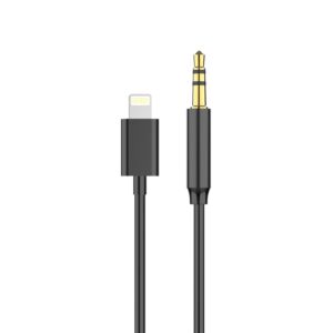 Techancy Cabo AUX Lightning para 3.5mm TL7327, comprimento 1m, ideal para som automotivo, som doméstico e fones de ouvido, compatível com iPhone 11-14